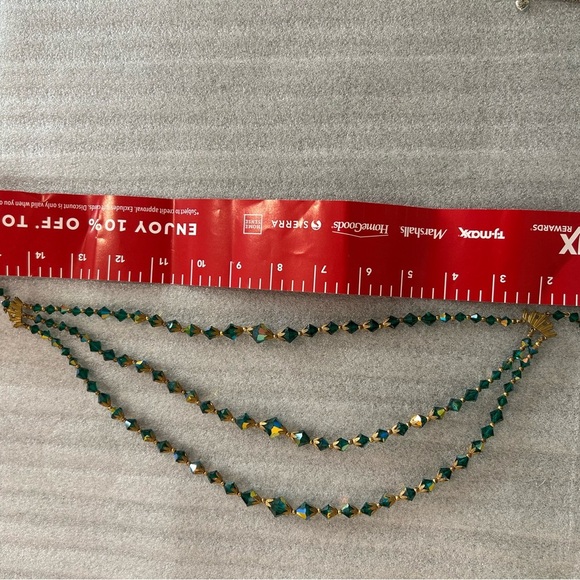 Aurora Borealis Chrystal three strand necklace rainbow shimmer retro whimsygoth - Picture 6 of 6